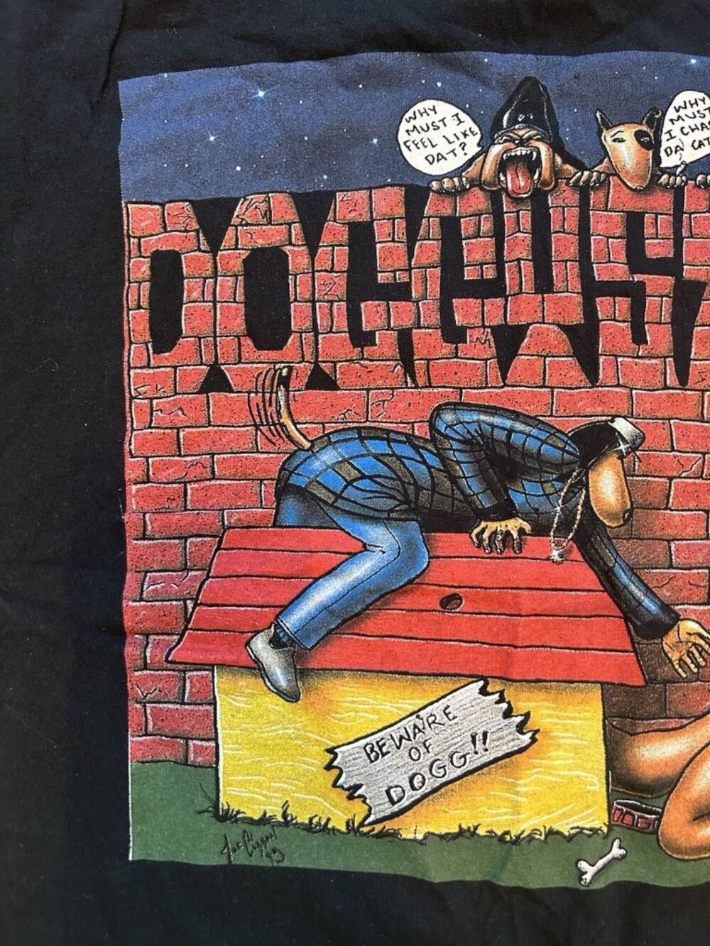 Vintage Snoop Dogg T Shirt Size Medium Doggystyle Album Promo Graphic 90s Y2K - Picture 3 of 8